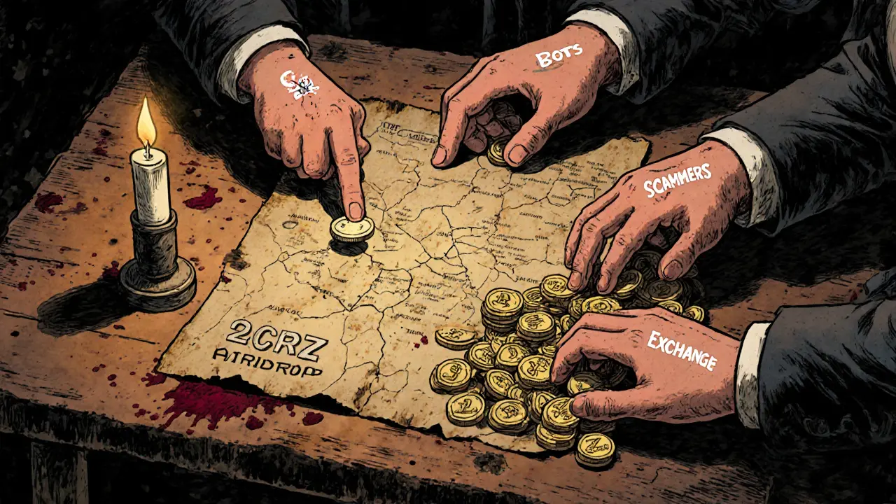 A cracked treasure map shows one token left as giant hands snatch the rest in a dusty room.