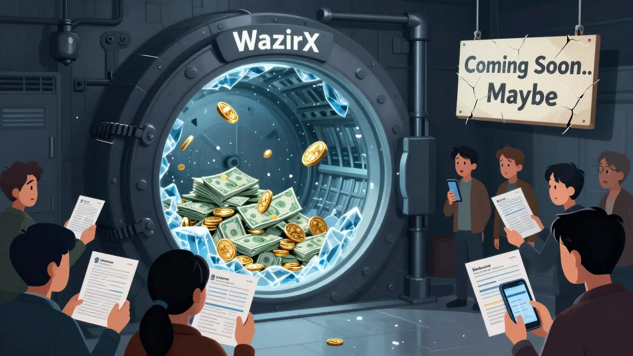 Trapped rupees in a frozen WazirX vault while users hold unanswered support tickets and tax forms.