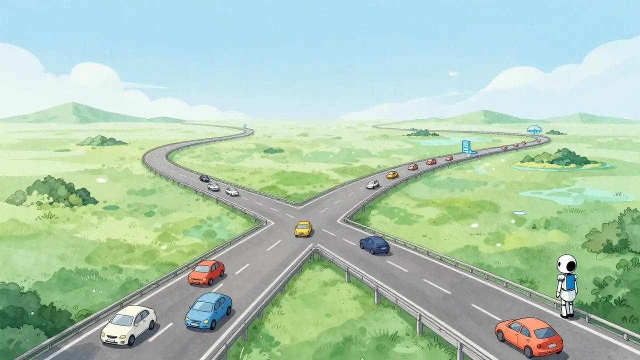 Serene highway metaphor for Solana's low-fee high-speed network