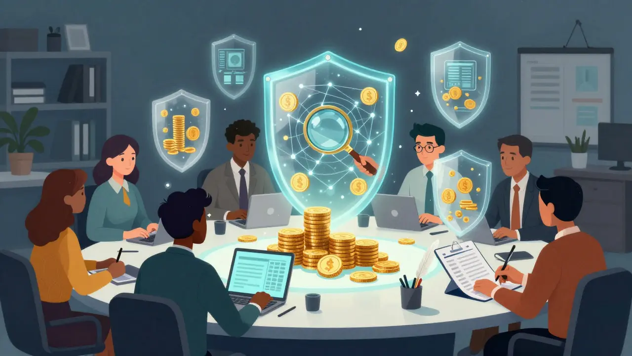 Professionals managing crypto compliance with magic shields