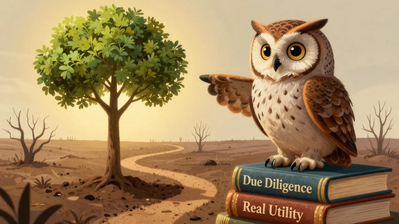 Wise owl teaching crypto due diligence lessons