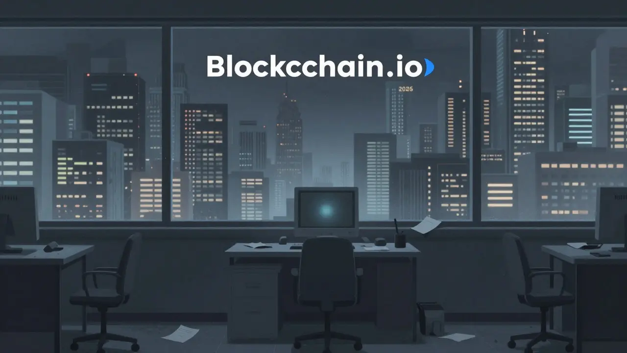 Dimly lit storybook scene showing a quiet, isolated trading platform amidst a busy city