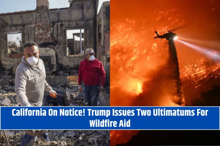 California On Notice! Trump Issues Two Ultimatums For Wildfire Aid