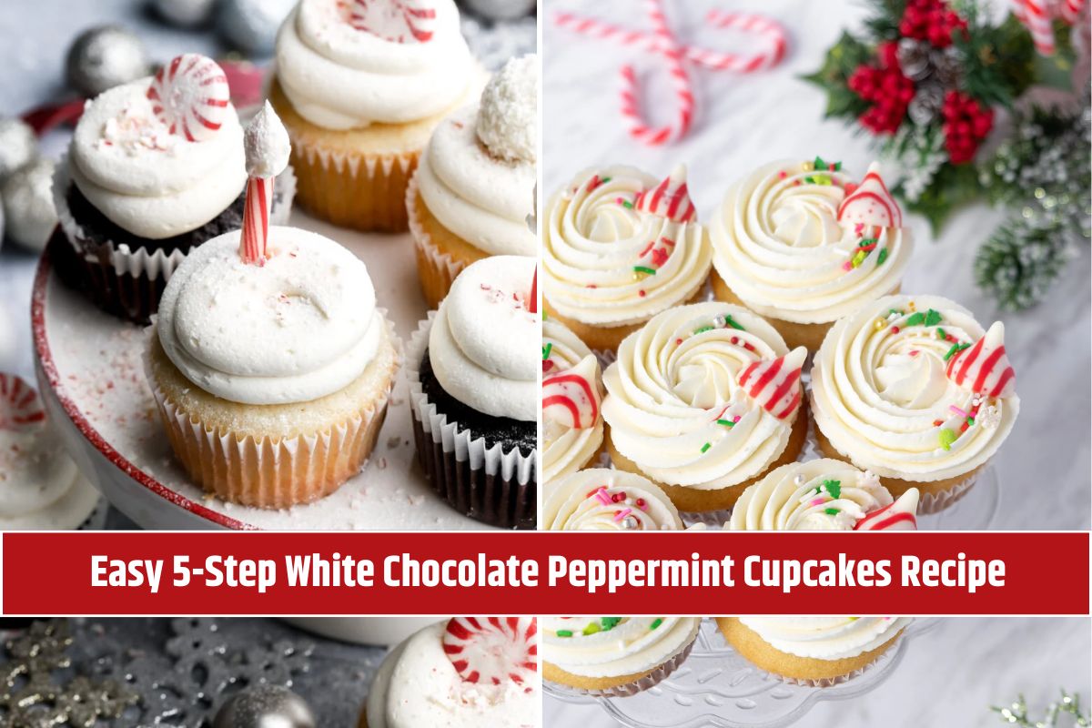 Easy 5-Step White Chocolate Peppermint Cupcakes Recipe