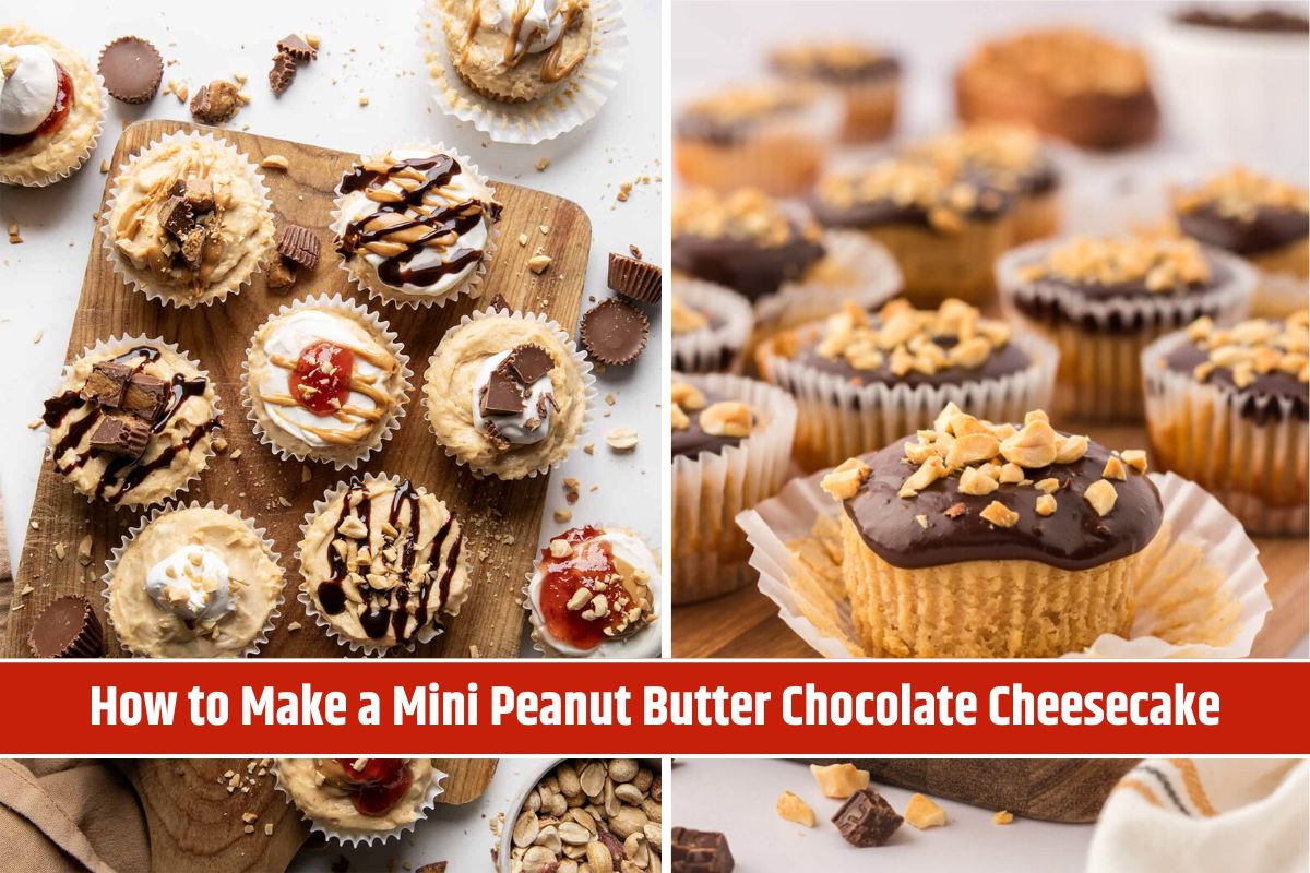 How to Make a Mini Peanut Butter Chocolate Cheesecake